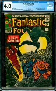 Fantastic Four #52 CGC Graded 4.0 1st appearance of the Black Panther (T'Chal...