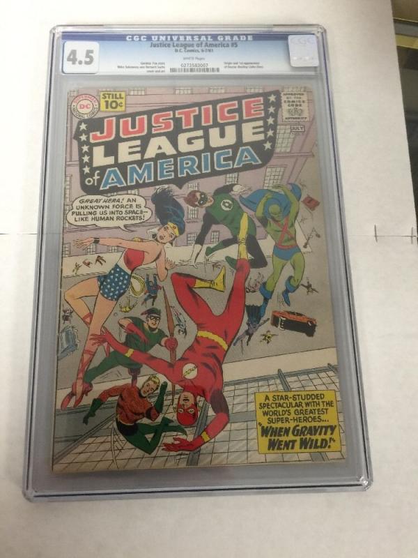 Justice League Of America 5 Cgc 4.5 1st Doctor Destin