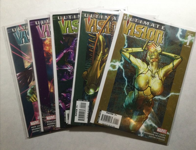 Ultimate Vision 1-5 1 2 3 4 5 Lot Run Set Near Mint Nm Marvel