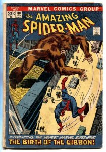Amazing Spider-Man #110 1972- 1st Gibbon- VG