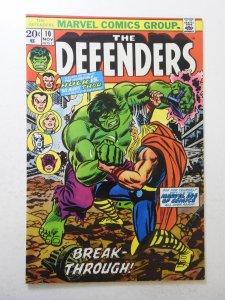 The Defenders #10 (1973) FN Condition! stain bc