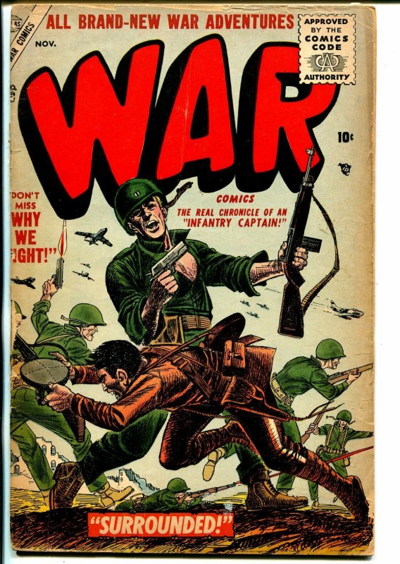 War #38 1955-Atlas-Joe Kubert-Capt Kirk of the Infantry-G