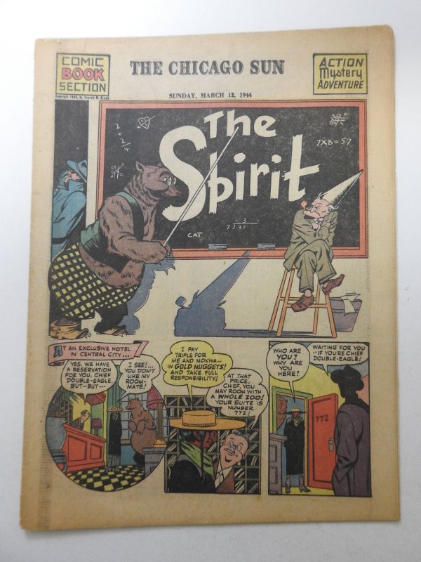 The Spirit #198 (1944) Newsprint Comic Insert Rare!