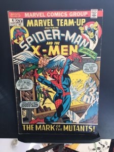 Marvel Team-Up #4 (1972) mid grade 1st X-Men crossover in team up! FN Wow!