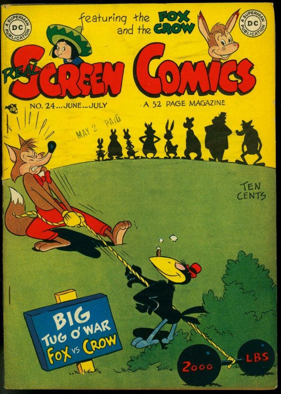 REAL SCREEN COMICS #24 1949-FOX & CROW -FLIPPITY & FLOP FN