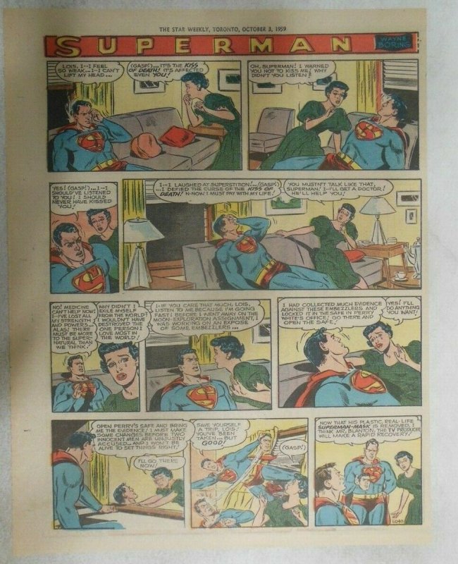 Superman Sunday Page #1040 by Wayne Boring from 10/4/1959 Tabloid Page Size