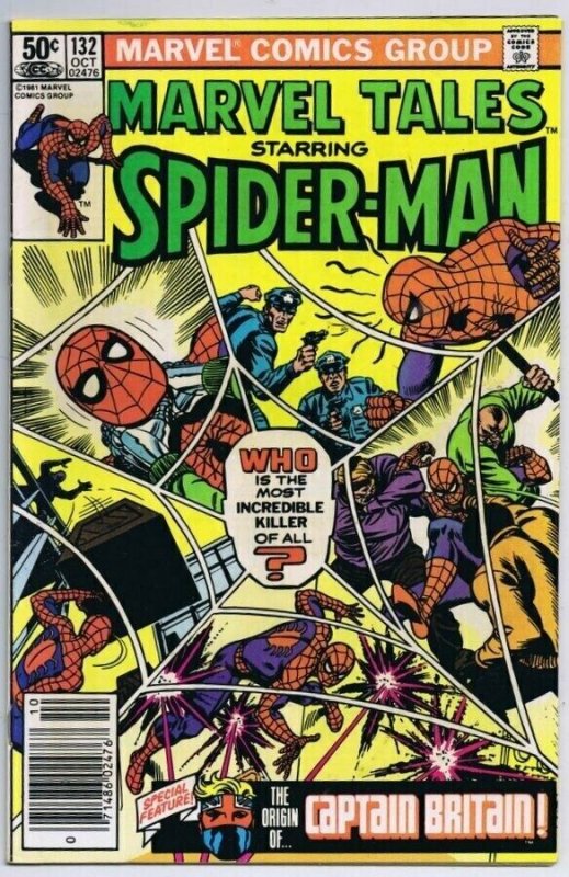 Marvel Tales #132 Spider-Man ORIGINAL Vintage 1981 Marvel Comics Captain Britain