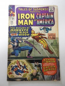 Tales of Suspense #64 (1965) GD/VG Condition moisture damage, 1 in tear fc