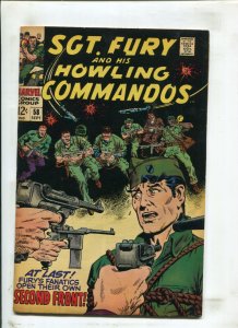 SGT FURY AND HIS HOWLING COMMANDOS #58 (7.0) RIGHT IN THE FEUHRERS FACE 1968
