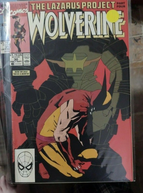 WOLVERINE # 30 1990 MARVEL old man logan  lazarus project pt 4 mandripoor patch