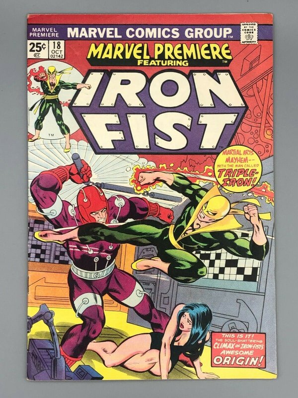 Marvel Premiere #18 (1974) High Grade - Early Iron Fist 