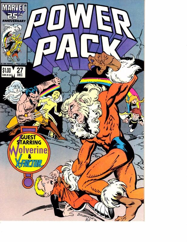 Lot Of 6 Power Pack Marvel Comic Books #21 22 23 27 28 29 AK5