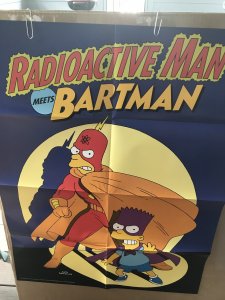 RADIOACTIVE MAN & BARTMAN BONGO SIMPSONS Folded Promo Poster : 1993 NM 20” x 26”