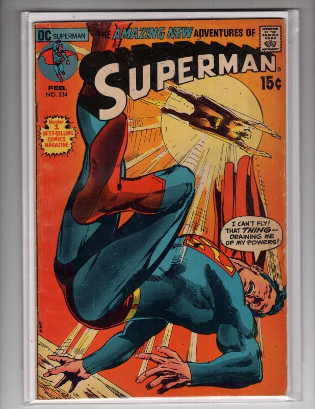 Superman #234 (1971) Neal Adams Cover ~ Bronze DC / EC#3