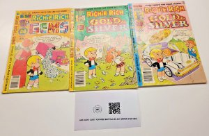 3 Harvey World Comic Books Richie Rich #28 36 40 Gems Silver & Gold 88 TJ2