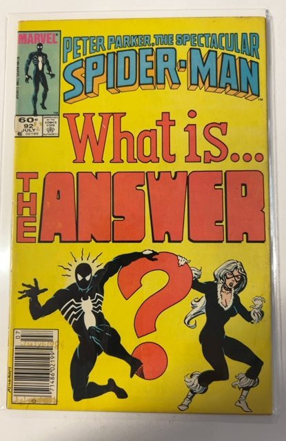 The Spectacular Spider-Man #92 Newsstand Edition (1984)