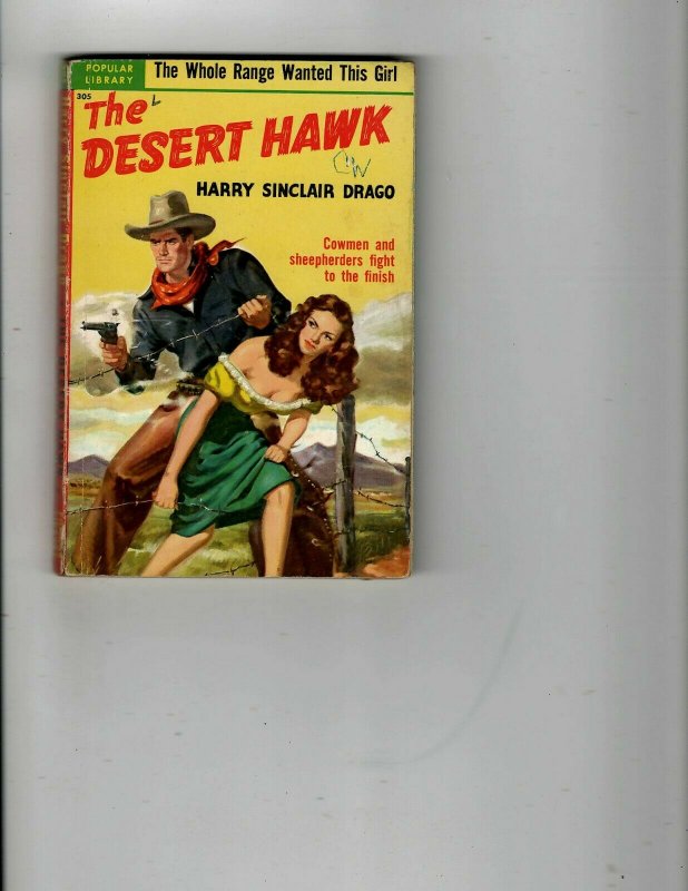 3 Books Western Triggers The Desert Hawk Three Ring Mad Western Mystery JK30 