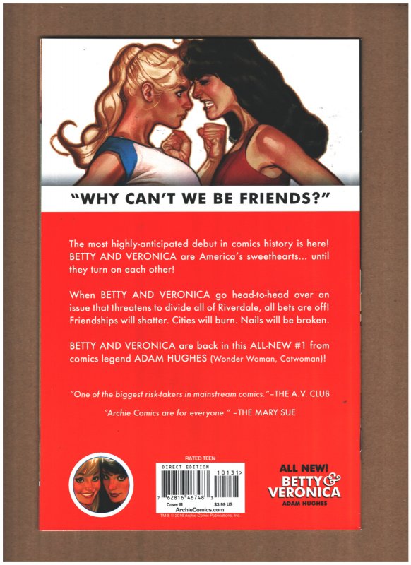 Betty & Veronica #1 Archie 2016 Adam Hughes, Variant M Erica Henderson VF/NM 9.0