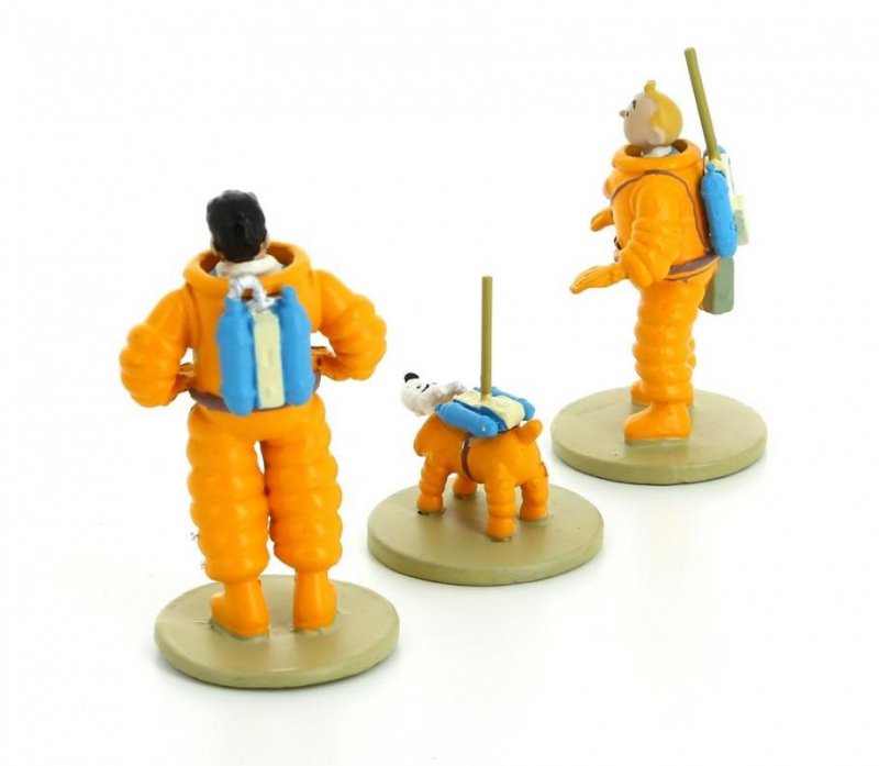 Tintin, Haddock y Milu: 3 Mini Plomos  basados en Aterrizaje en la Luna...