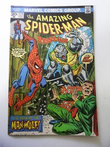 The Amazing Spider-Man #124 1st App of Man-Wolf! (1973) VG- Cond moisture stains