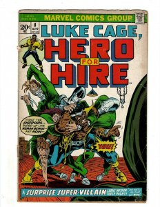 Luke Cage Hero For Hire # 8 VG Marvel Comic Book Power Man Iron Fist Villain EJ9