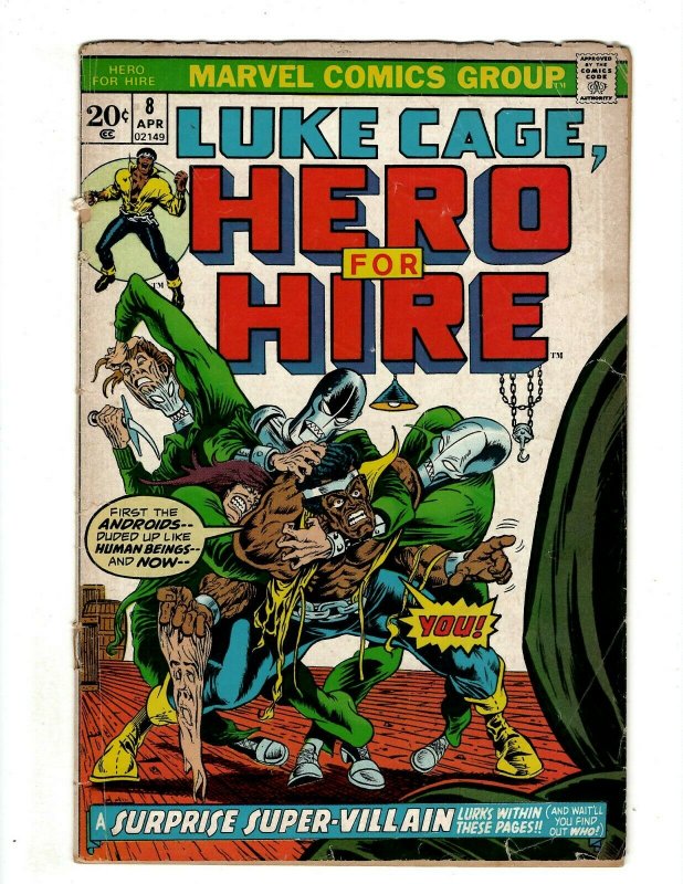 Luke Cage Hero For Hire # 8 VG Marvel Comic Book Power Man Iron Fist Villain EJ9 