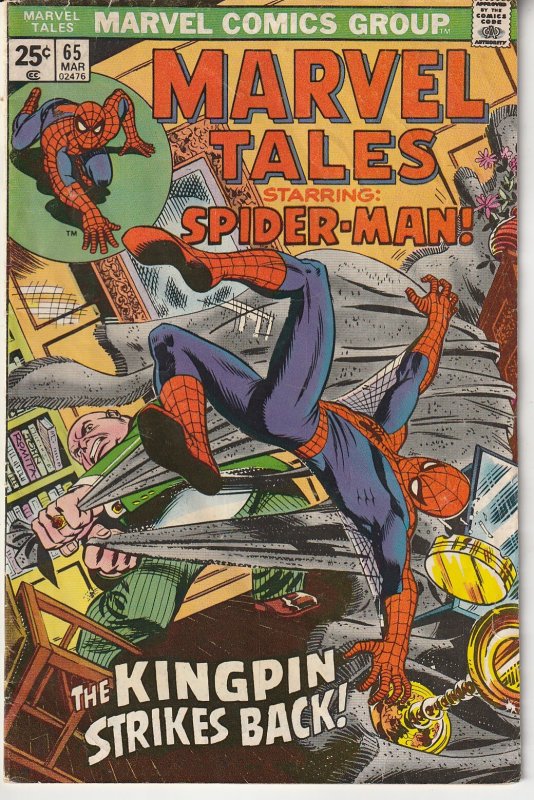 Marvel Tales # 64 Re: Amazing Spiderman # 84 Spidey vs  Kingpin and  Schemer !