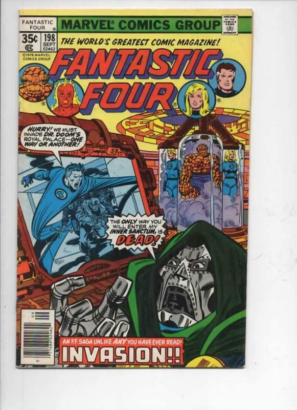 FANTASTIC FOUR #198, FN-, Dr Doom, Sinnott, 1961 1978, Marvel, more FF in store