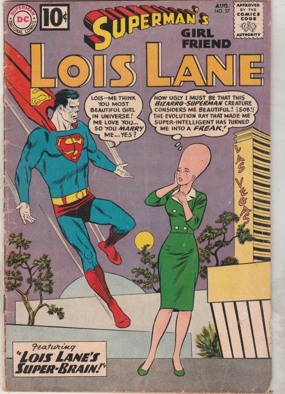 Superman's Girl Friend, Lois Lane #27 (1961) Mid-Grade VG/FN Bald Lois/B...
