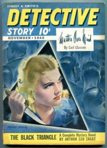 Detective Story Pulp November 1940- Black Triangle- Matter over Mind 