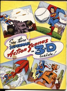 THREE DIMENSION ADVENTURES-SUPERMAN--1953--DC-- w/ 3D GLASSES--comic book