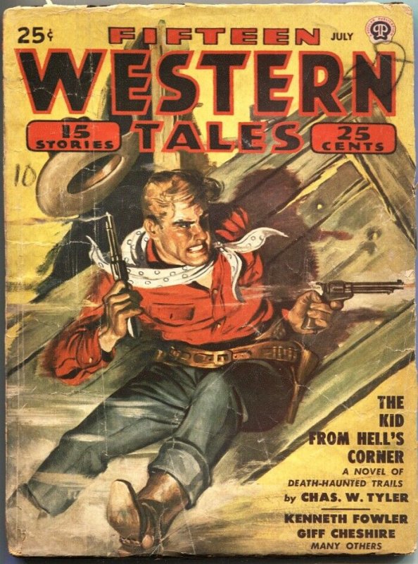 FIFTEEN WESTERN TALES-JULY 1949-TALMAGE POWELL-GUNFIGHTS-PULP THRILL