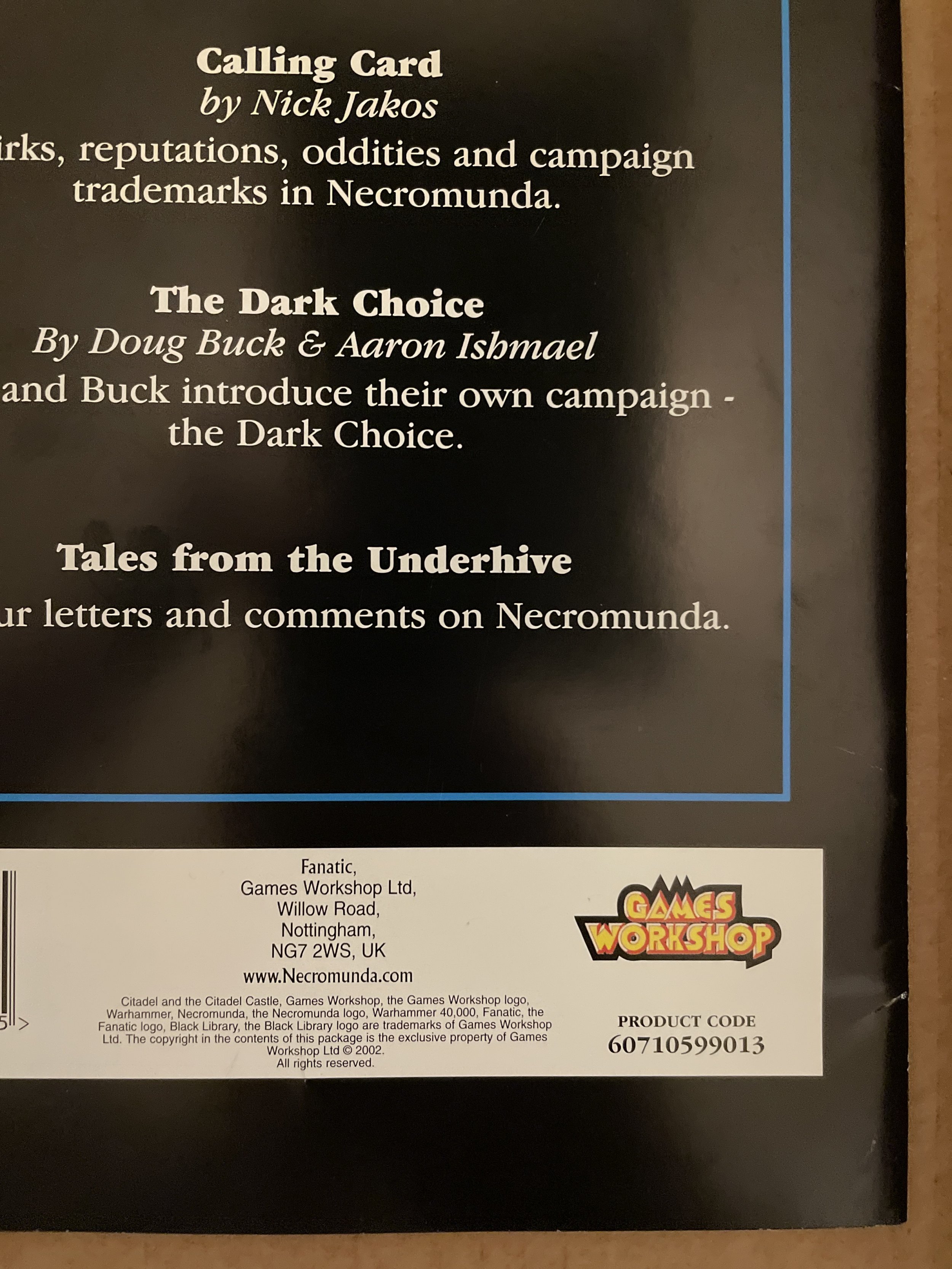 Necromunda Magazine Issue #11 Games Workshop Warhammer Adrian Smith ART HTF