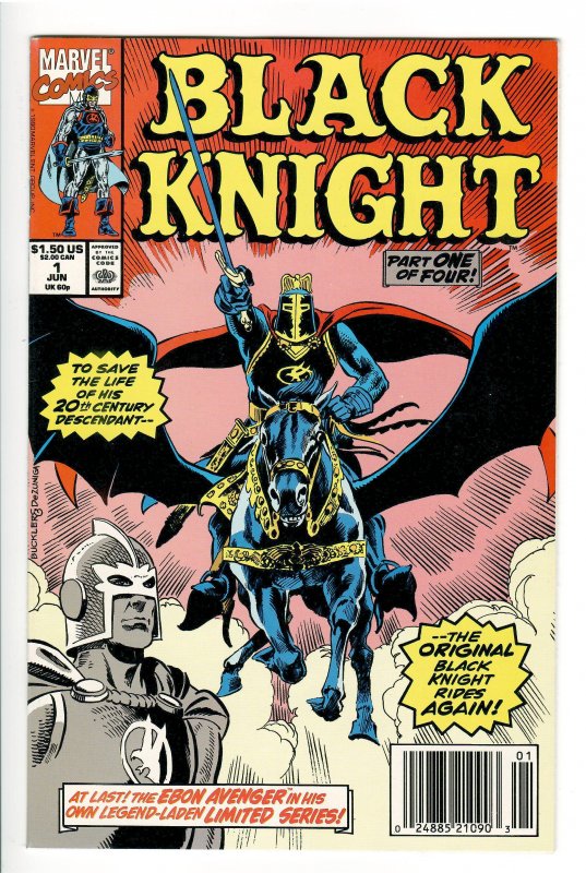 BLACK KNIGHT 1 VF/NM 1990;1st SOLO BK,DANE WHITMAN;KEY COLLECTOR COMICS