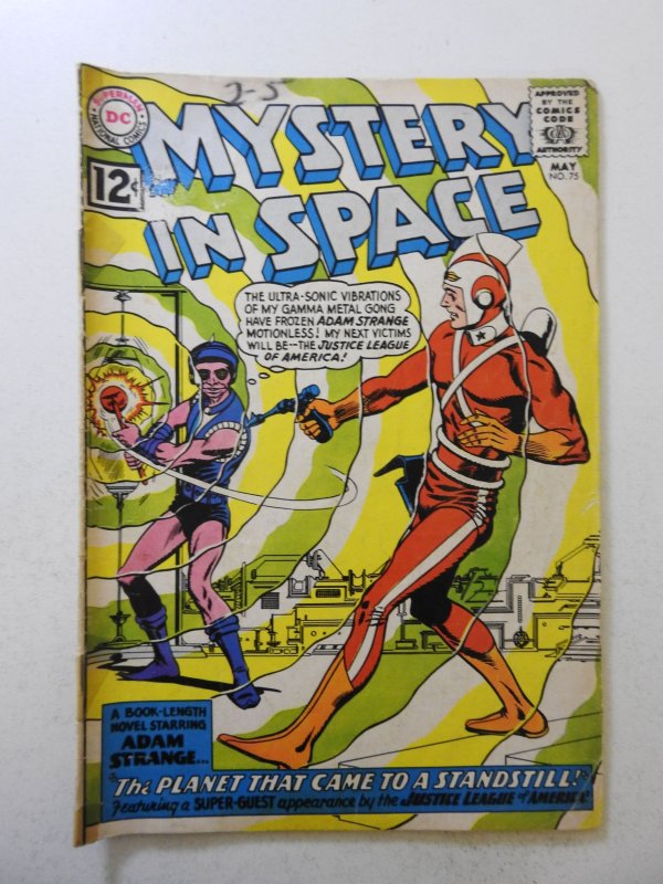 Mystery in Space #75 (1962) GD/VG 4 pieces of tape on spine, moisture stains