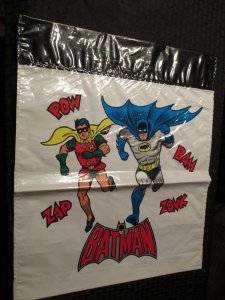 1971 BATMAN & ROBIN Superheroes Tot Bag 15x18 Unused