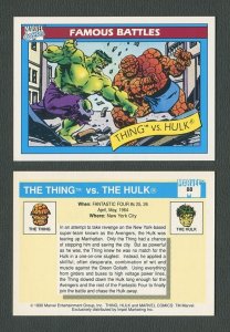 1990 Marvel Comics Card  #88 ( Hulk vs Thing) / NM-MT+