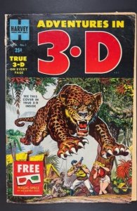 Adventures in 3-D #1  (1953) w/glasses