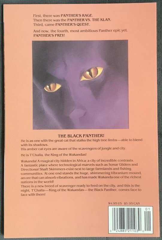 Black Panther: Panther's Prey #1 (1991, Marvel) NM/MT