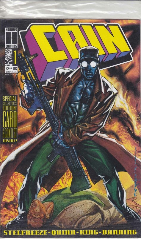 Cain #1 (with card) VF/NM; Harris | save on shipping - details inside