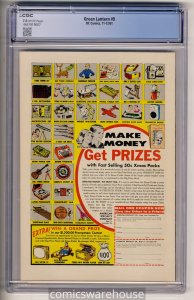 GREEN LANTERN #9 (DC 12/61) CGC 7.5 2ND SINESTRO APPEARANCE 1ST CVR WHITE PAGES