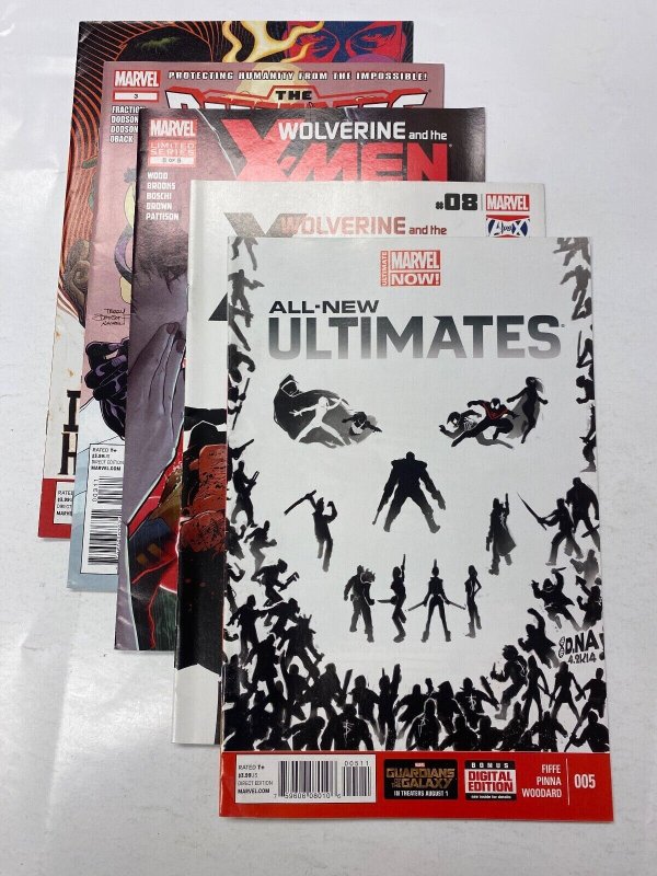 5 MARVEL comic books Deadly Hands #4 Defenders #3 Wolverine X-Men #5 8 9 KM19
