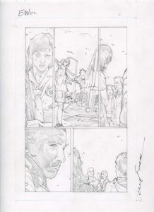 The Evil Within #2 pg 4 Original Alex Sanchez Pencil Art based HORROR Video game 