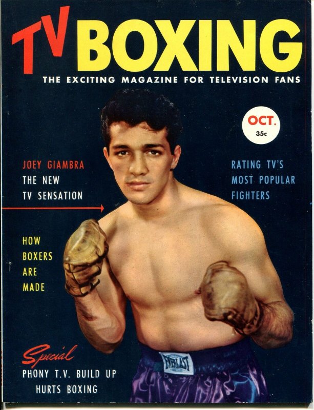 TV BOXING #1 10/1953-1ST ISSUE-JOEY GIAMBRA-ROCKY MARCIANO-SOUTHERN STATES-vf