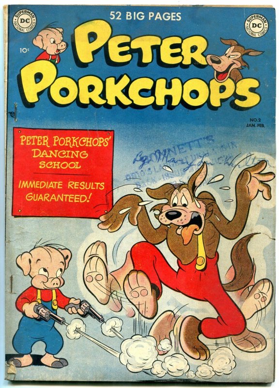 PETER PORKCHOPS #2 1950-DC COMICS-OTTO FEUER ART-RARE VG