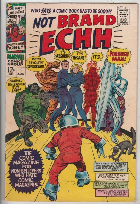 Not Brand Echh #1 (Aug-67) FN/VF+ High-Grade Fantastic Four, Captain America,...