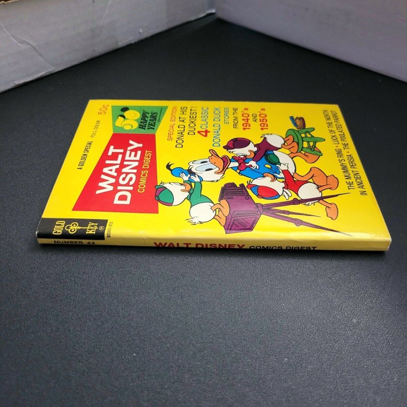 WALT DISNEY COMICS DIGEST #44 VF+ (1973) Carl Barks / 4 Donald Duck Adventures