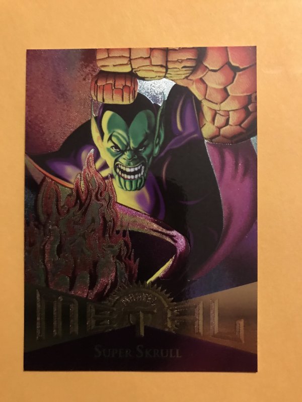 SUPER SKRULL #41 card : Marvel Metal 1995 Fleer Chromium; NM/M base, Fantastic 4