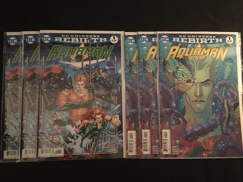 AQUAMAN(2016) #1(Two Cover Versions, Three Copies of Each) VFNM Condition