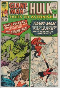Tales to Astonish #62 (Dec-64) VF- High-Grade Giant-Man, Hulk